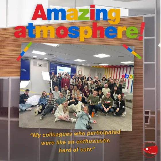 A customer’s review, "Amazing atmosphere": "My colleagues who participated were like an enthusiastic herd of cats"