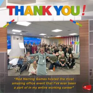 A review showcasing an office ice breaker event at Ebay